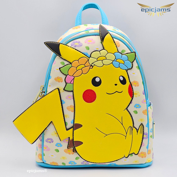 Loungefly Pokemon Pikachu Floral Crown Mini Backpack New main image 5